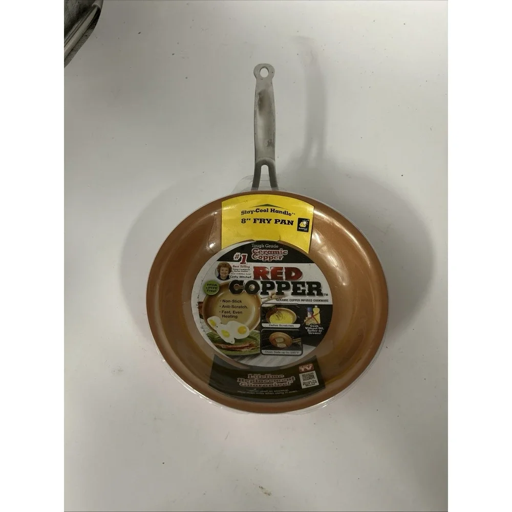 8-inch Red Copper ceramic non-stick fry pan